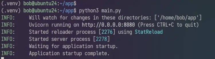 运行FastAPI