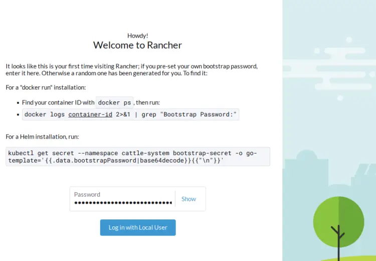 登录Rancher