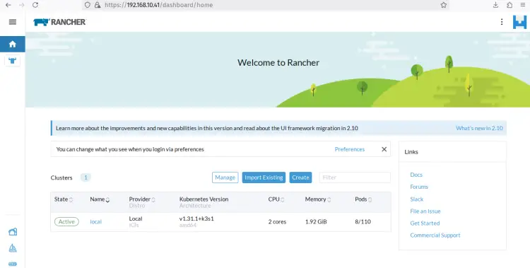 Rancher仪表板