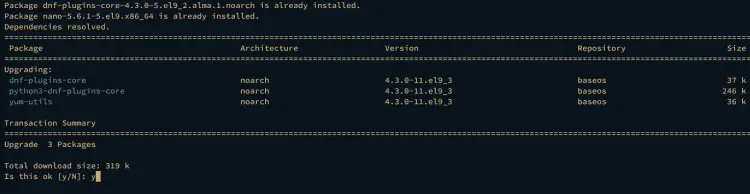 AlmaLinux 9安装基础软件包