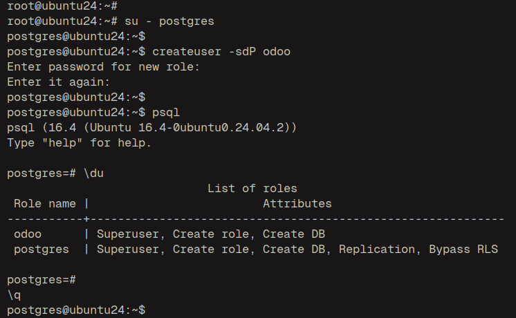 Ubuntu 24.04安装Odoo ERP教程