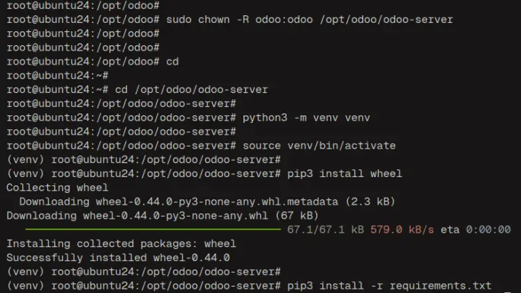 Ubuntu 24.04安装Odoo ERP教程