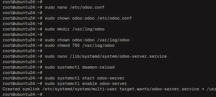 Ubuntu 24.04安装Odoo ERP教程