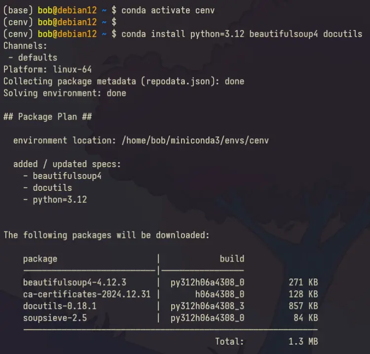 Debian 12安装Miniconda教程