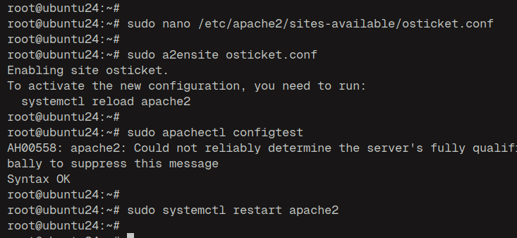 Ubuntu 24.04安装osTicket工单系统教程