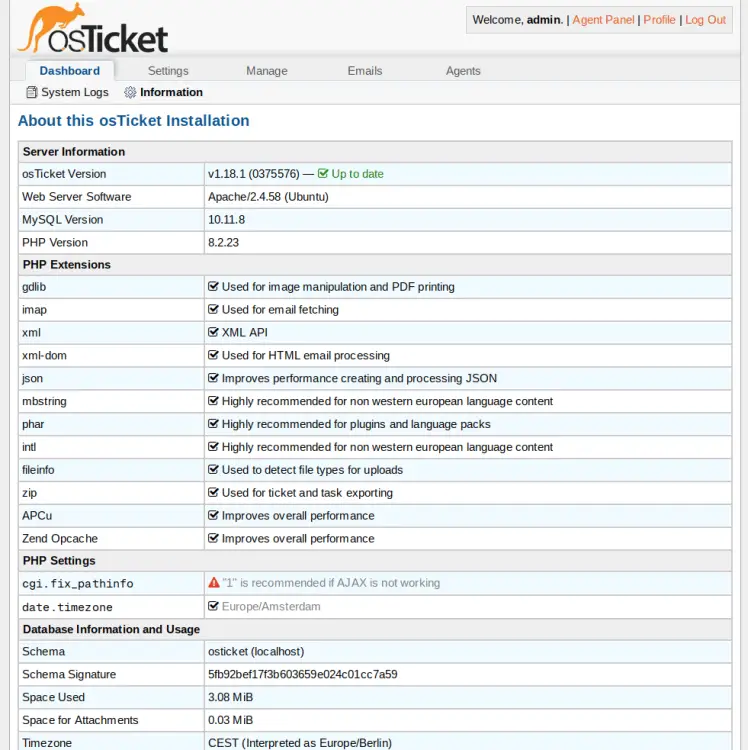 Ubuntu 24.04安装osTicket工单系统教程
