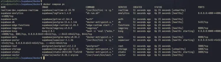 Ubuntu 24.04使用Docker安装Supabase开源数据库教程