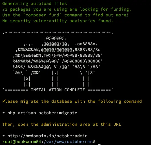 Debian 12安装OctoberCMS内容管理系统教程