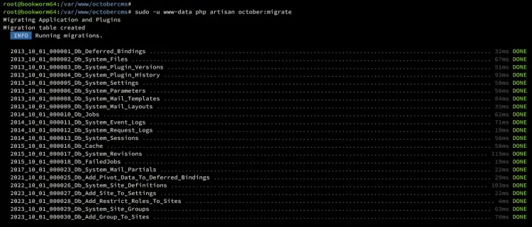 Debian 12安装OctoberCMS内容管理系统教程
