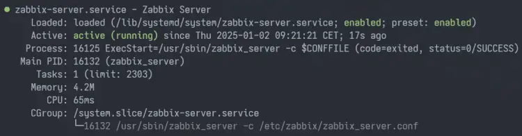 Zabbix Server运行状态