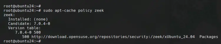 检查Zeek包版本信息