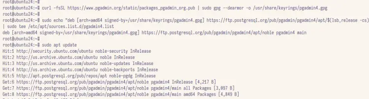 Ubuntu 24.04安装pgAdmin 4管理PostgreSQL教程