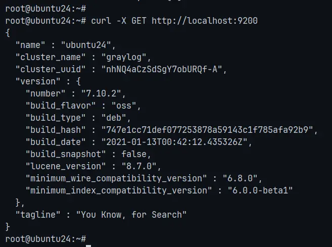 curl验证Elasticsearch