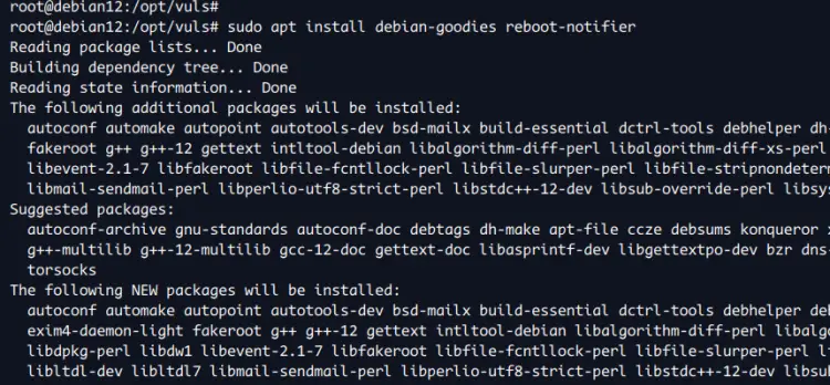 Debian 12安装Vuls依赖包