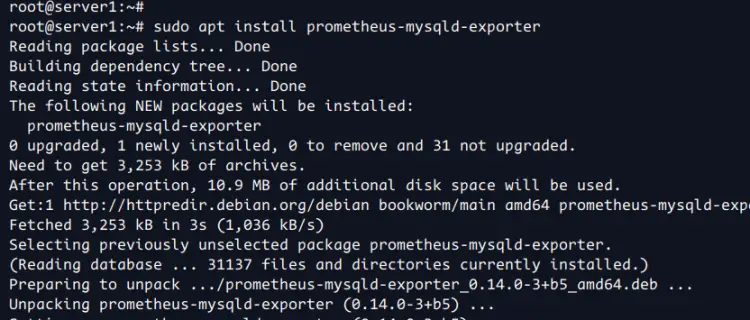 Debian 12使用Prometheus和Grafana监控MySQL教程