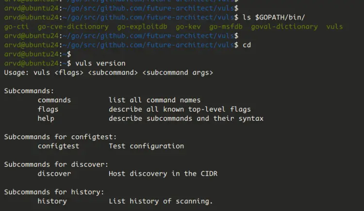 Ubuntu 24.04安装Vuls漏洞扫描器教程