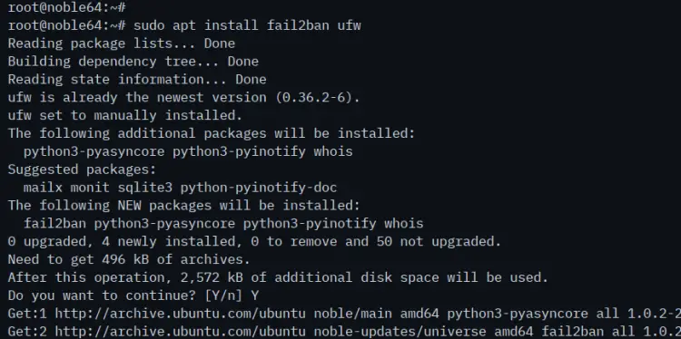Ubuntu 24.04安装Fail2ban防暴力破解教程