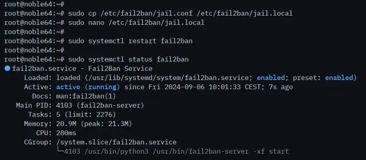 Ubuntu 24.04安装Fail2ban防暴力破解教程