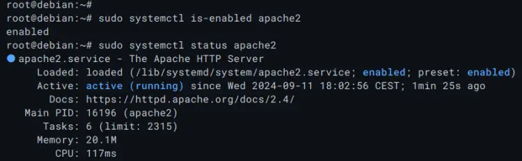 检查Apache服务状态