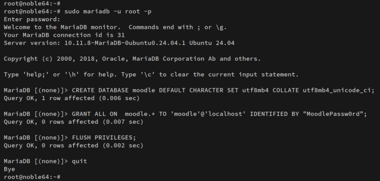 Ubuntu 24.04安装Moodle LMS教程