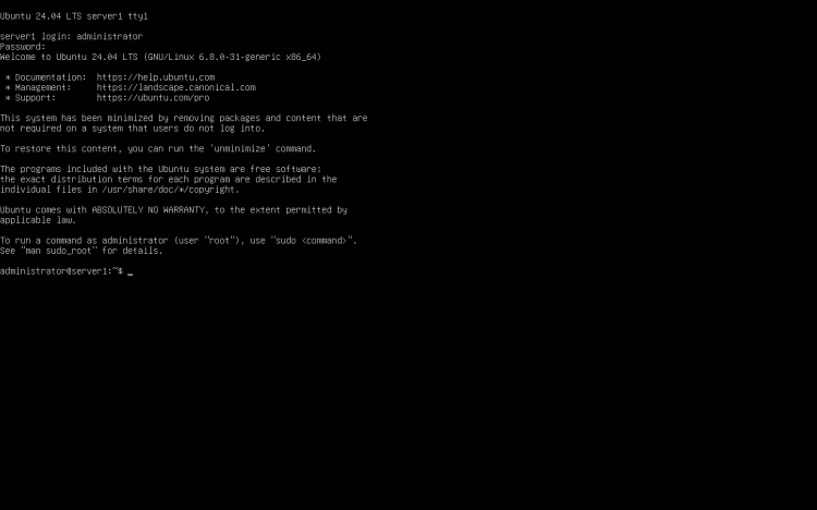 成功安装Ubuntu 24.04