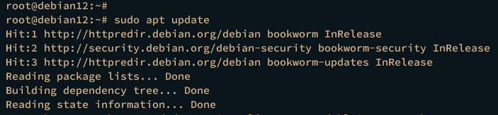 Debian 12更新软件包索引