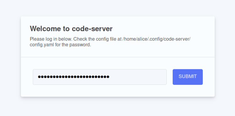 登录 code-server