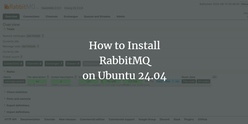 Ubuntu 24.04安装RabbitMQ消息队列服务教程