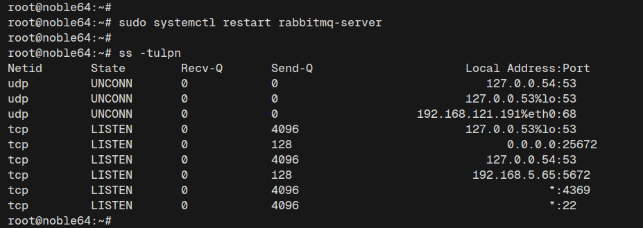 RabbitMQ端口状态
