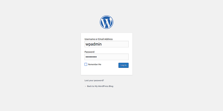 WordPress登录页面截图(HowToForge原文)