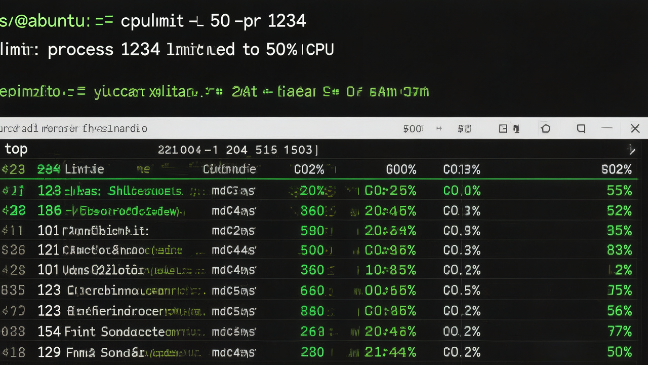 Ubuntu使用CPULimit限制进程CPU使用率教程