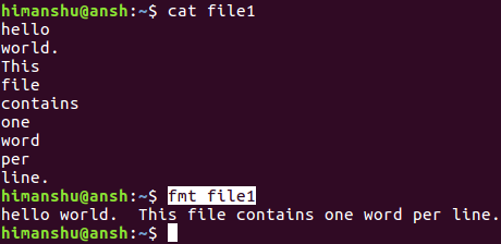 Linux fmt命令使用教程