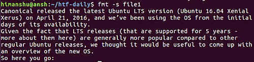 Linux fmt命令使用教程