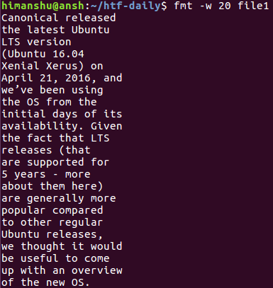 Linux fmt命令使用教程
