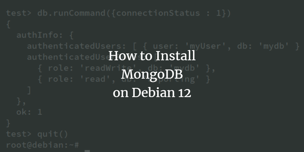 Debian 12安装MongoDB数据库教程