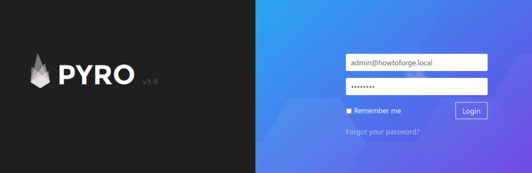 PyroCMS登录页面