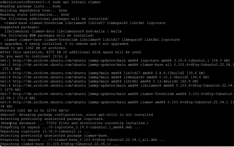 在 Ubuntu 24.04 系统上使用 ClamAV 进行病毒扫描完整教程