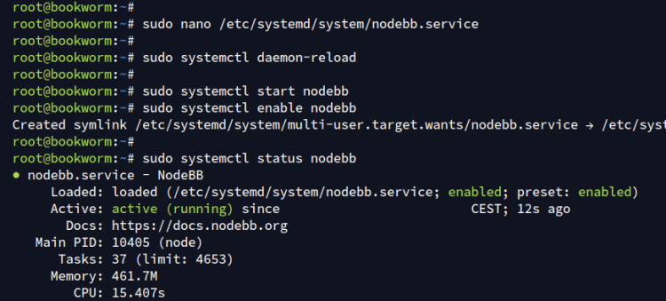在 Debian 12 上使用 Nginx 反向代理安装 NodeBB 论坛