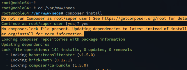 在 Ubuntu 24.04 上安装 NEOS CMS 内容管理系统
