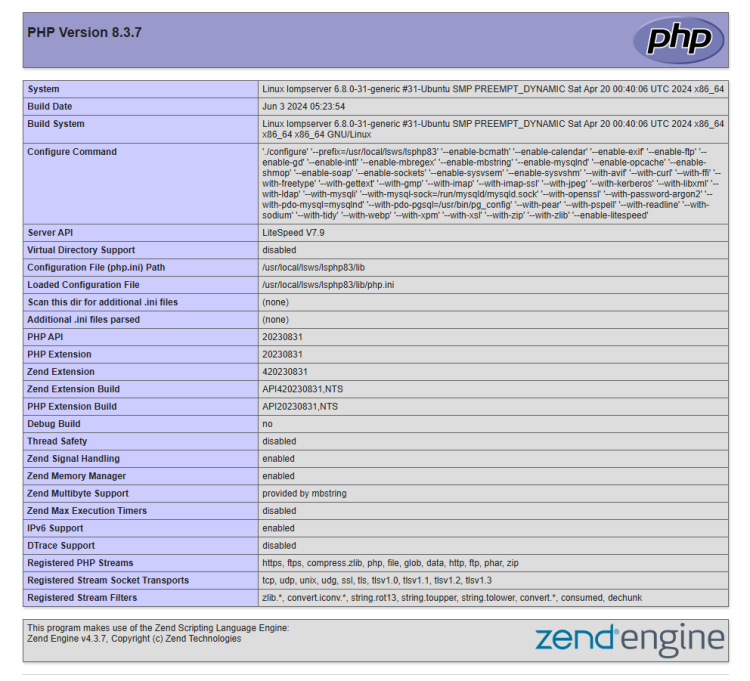 在 Ubuntu 24.04 上安装 LOMP 栈（OpenLiteSpeed、MySQL 与 PHP）