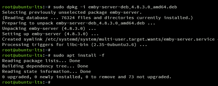 在 Ubuntu 22.04 上安装并配置 Emby 媒体服务器