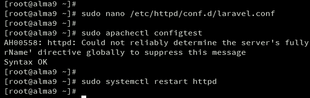 在 AlmaLinux 9 上安装 Laravel PHP 开发框架