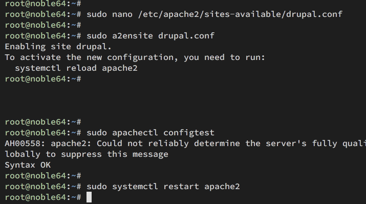 在 Ubuntu 24.04 上安装 Drupal 并配置 Apache 与免费 SSL