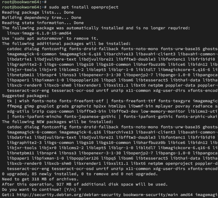 在 Debian 12 上安装 OpenProject 项目管理平台