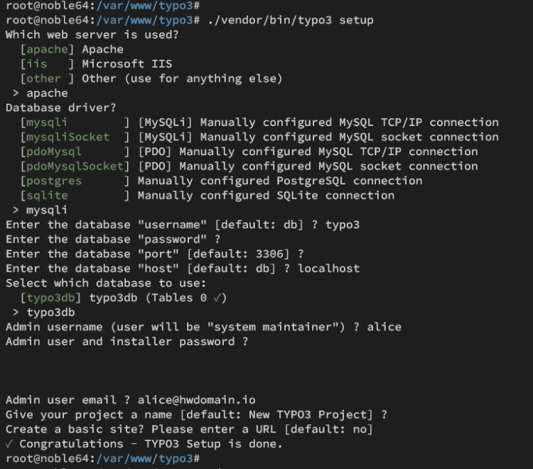 在 Ubuntu 24.04 上安装 TYPO3 CMS 内容管理系统
