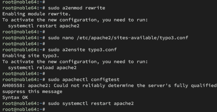 在 Ubuntu 24.04 上安装 TYPO3 CMS 内容管理系统