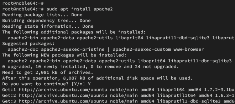 在 Ubuntu 24.04 上搭建 LAMP 环境(Apache+MariaDB+PHP)