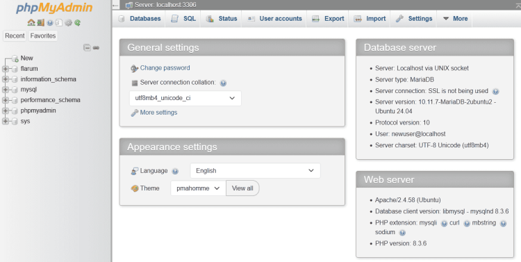 在 Ubuntu 24.04 上安装 phpMyAdmin 数据库管理工具