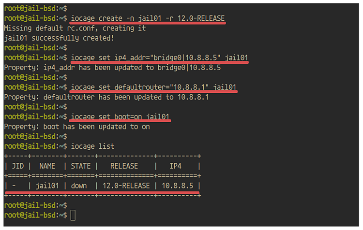 在 FreeBSD 上使用 iocage 创建与管理 Jail 容器