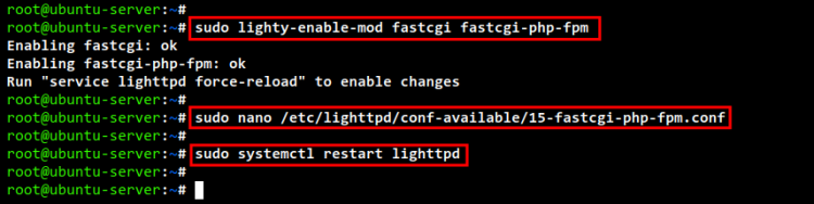 在 Ubuntu 22.04 上安装 Lighttpd + MariaDB + PHP-FPM